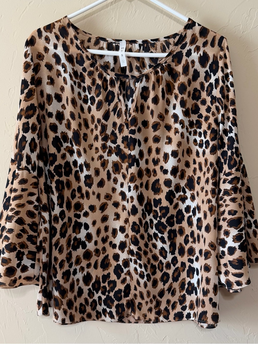 mts Leopard Print Blouse - Taupe, Black, Brown